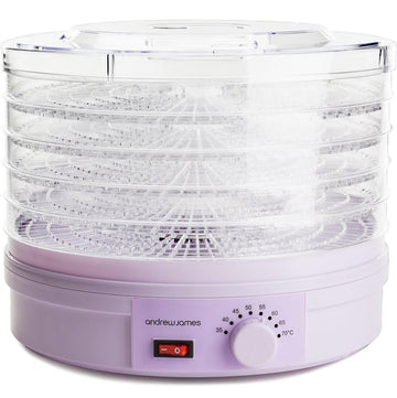Andrew James 5 Tray Food Dehydrator with Adjustable Temperature Control - Imported from UK